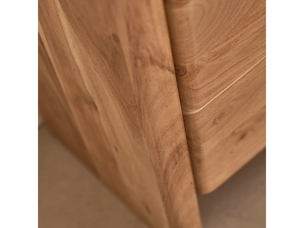 Credenza a 2 ante in acacia massiccia L80