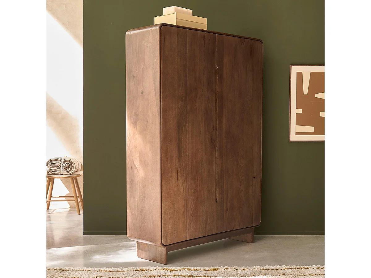 Armoire 2 portes en manguier massif
