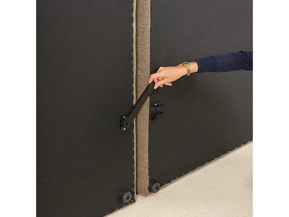 Chauffeuse modulable en tissu texturé