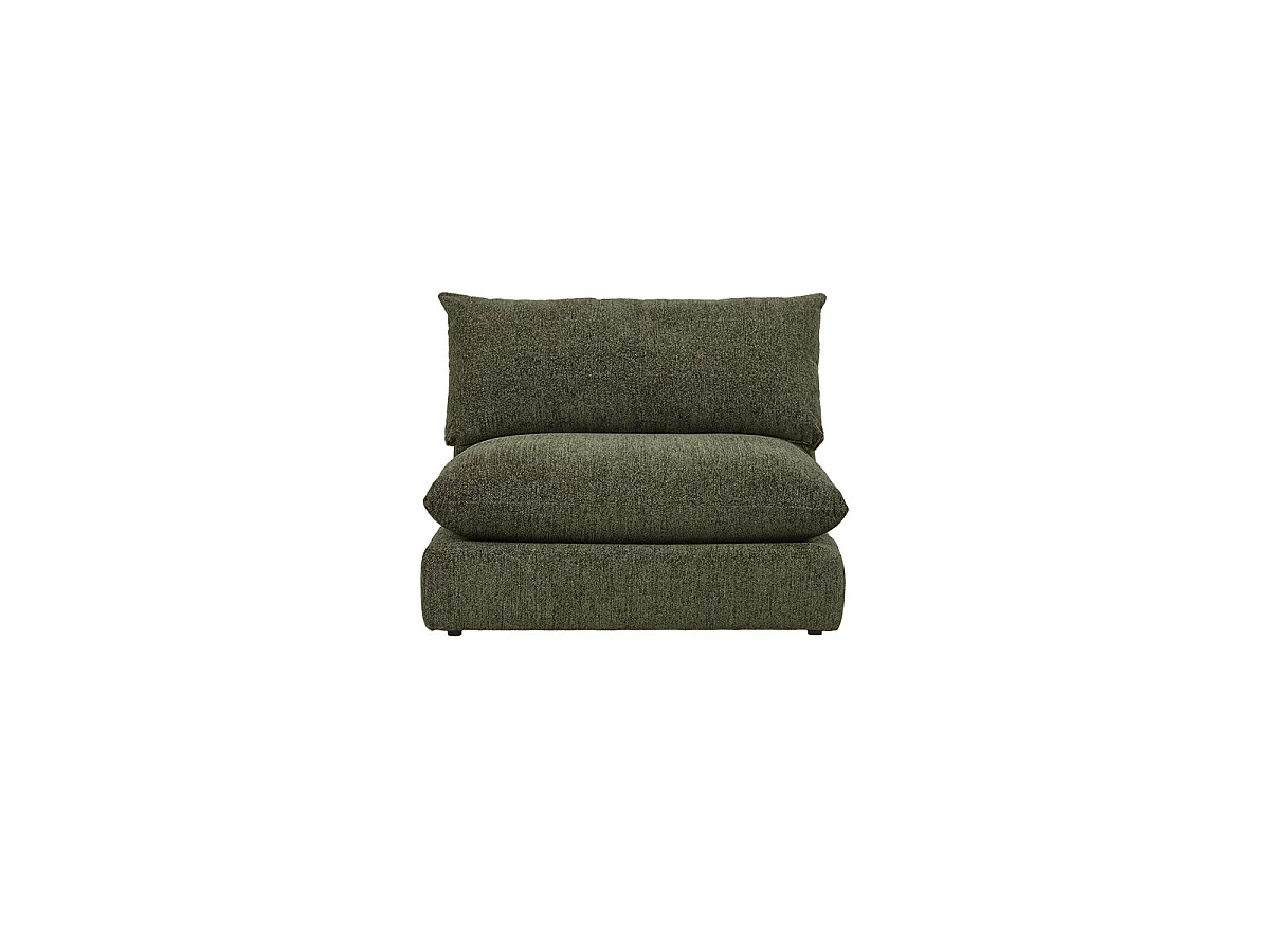 Chauffeuse modulable en chenille chiné vert LEOPOLD
