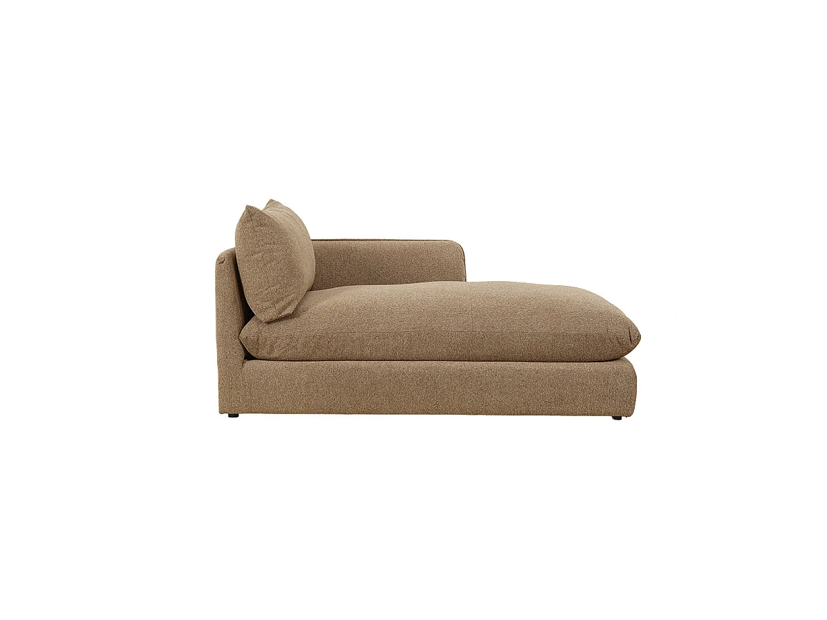 Méridienne gauche modulable en tissu texturé
