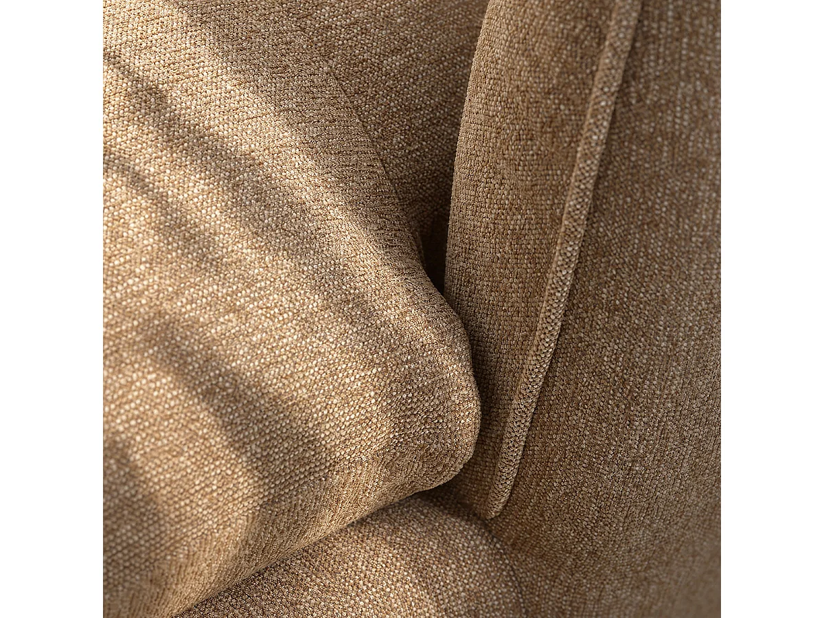 Méridienne gauche modulable en tissu texturé