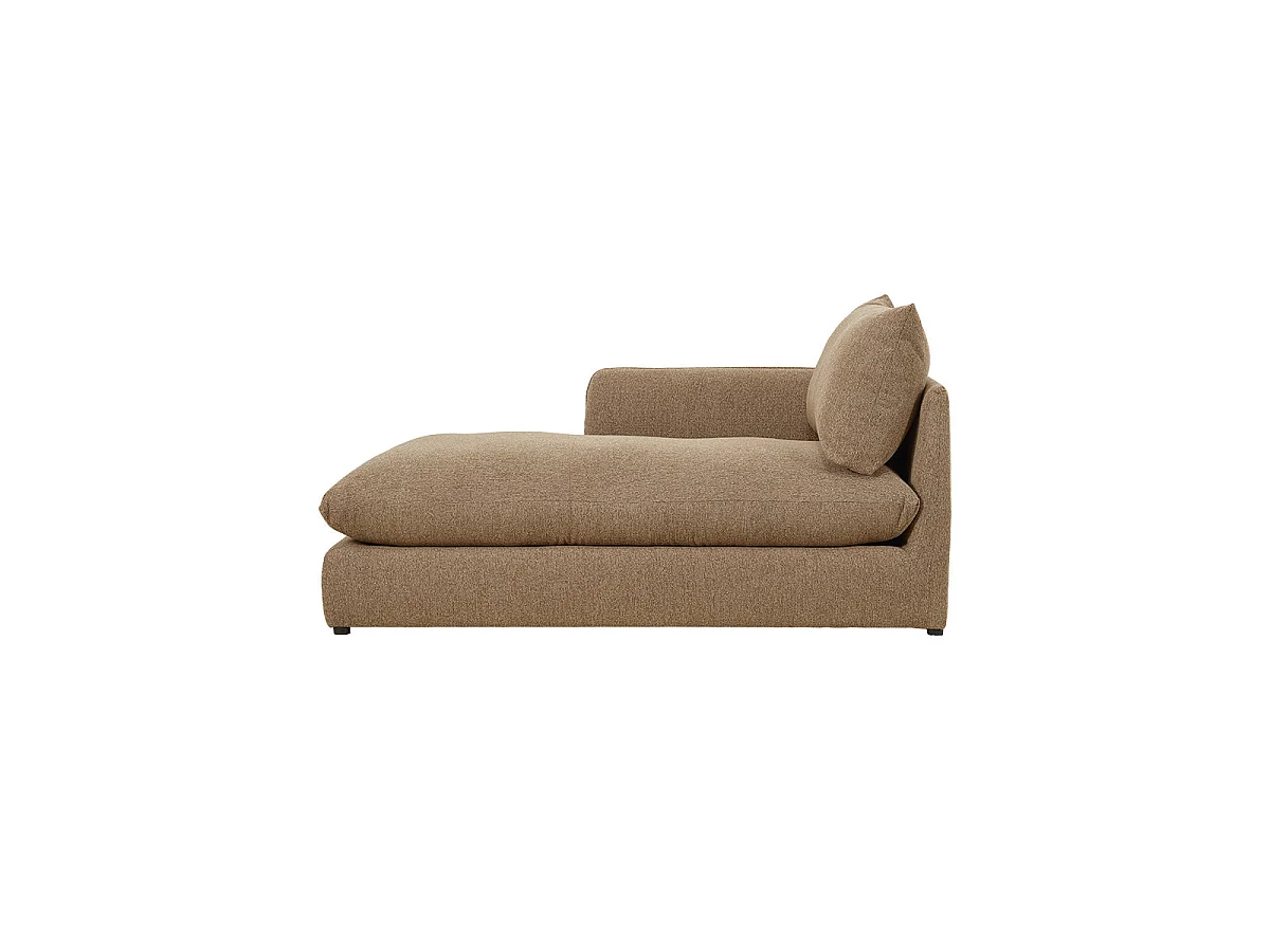 Méridienne droite modulable en tissu texturé