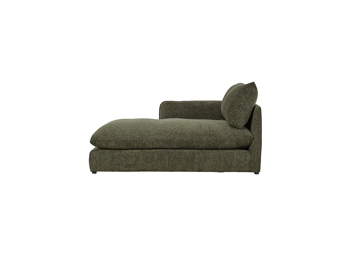 Méridienne gauche modulable en chenille chiné
