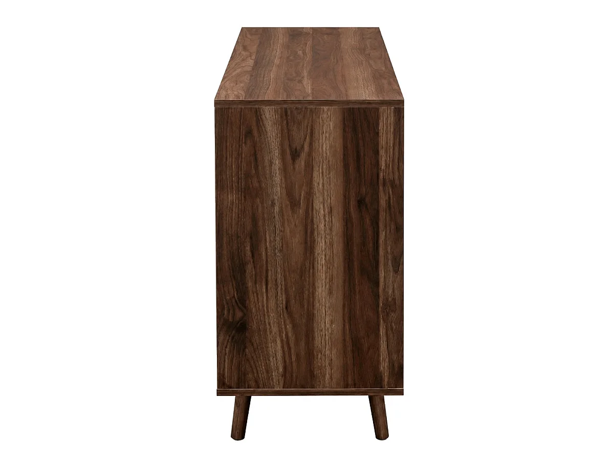 Modern L-Shaped Dresser with Lamellen-Effect Doors, 2-Door, L80 cm - EDEN