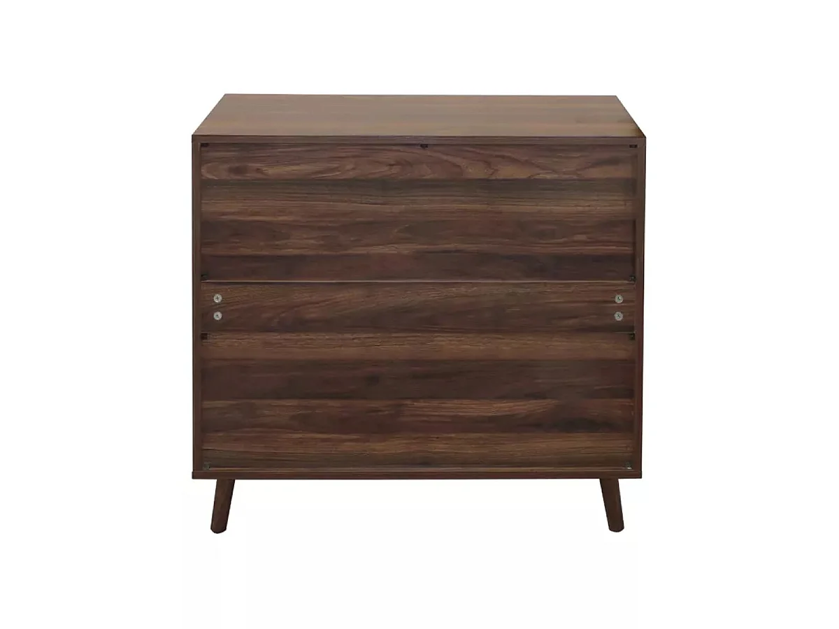 Modern L-Shaped Dresser with Lamellen-Effect Doors, 2-Door, L80 cm - EDEN