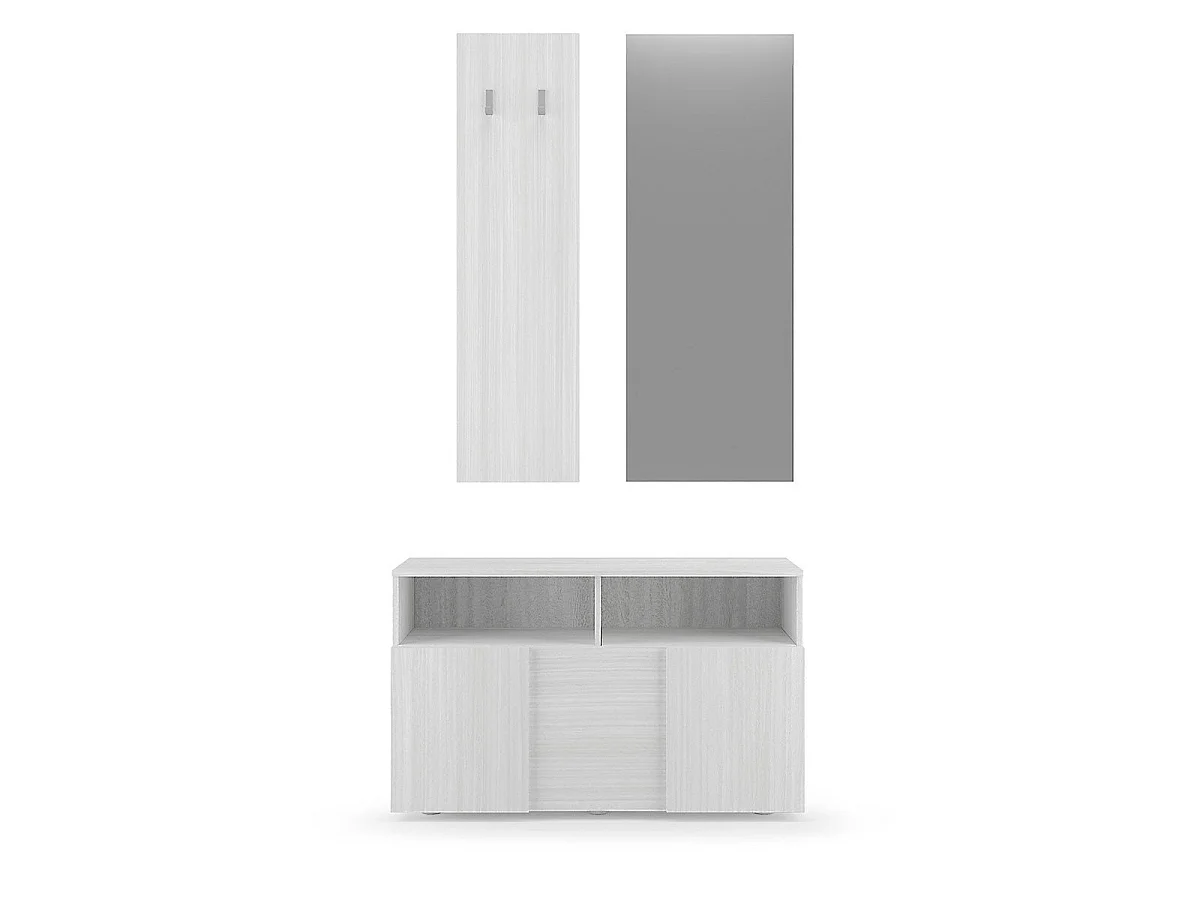 Garderobenset mit Spiegel und Schuhschrank Glamis Dama - Natur