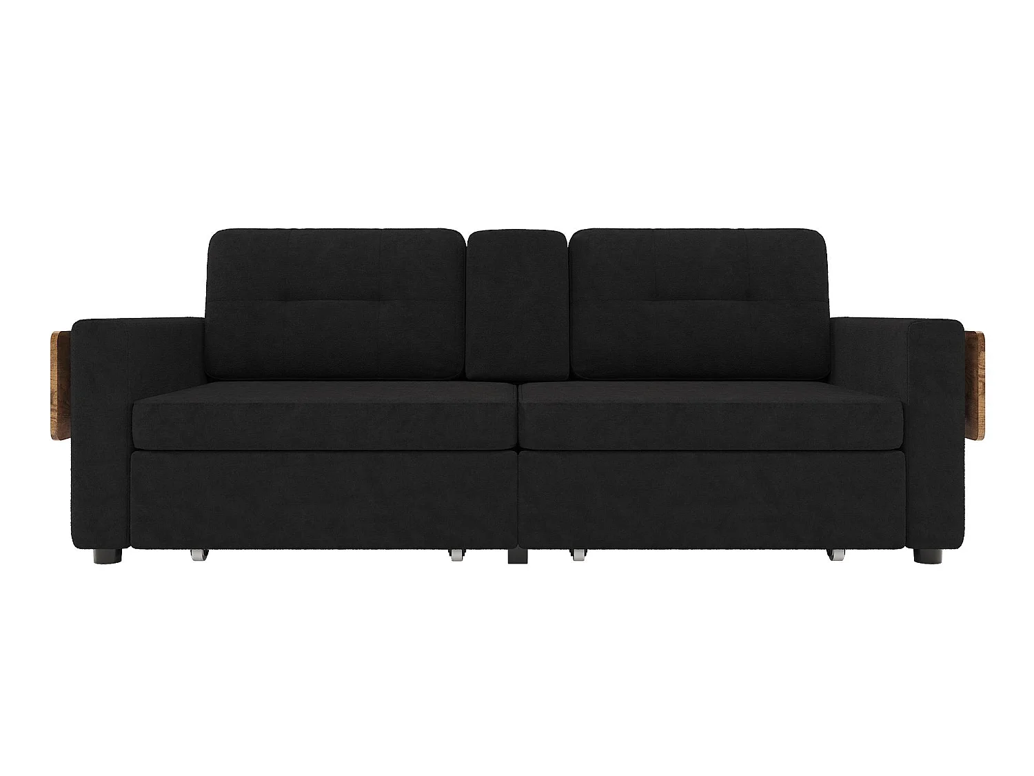 2-Zits Bank met Opbergruimte voor Woonkamer & Studio - Alles-in-Eén Sofa voor Kleine Ruimtes, Laden, Tafeltjes, Bekershouders, Chenille Stof