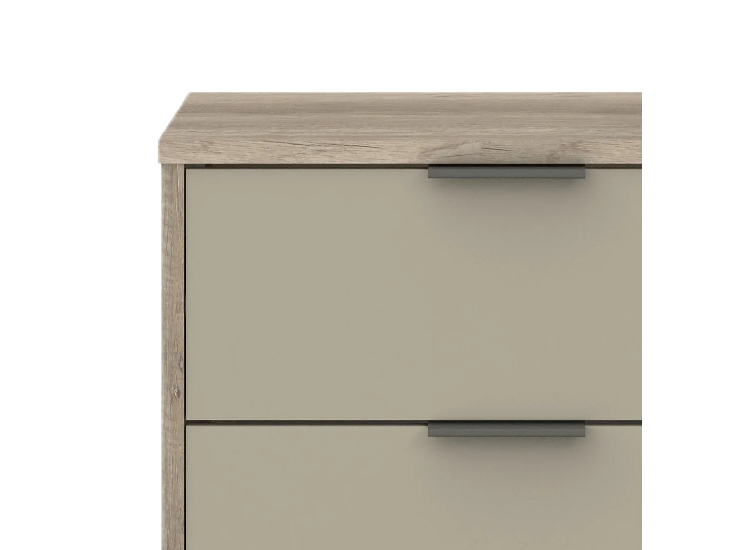Augusta Pair of 2-Drawer Industrial Bedside Cabinets, Set of 2