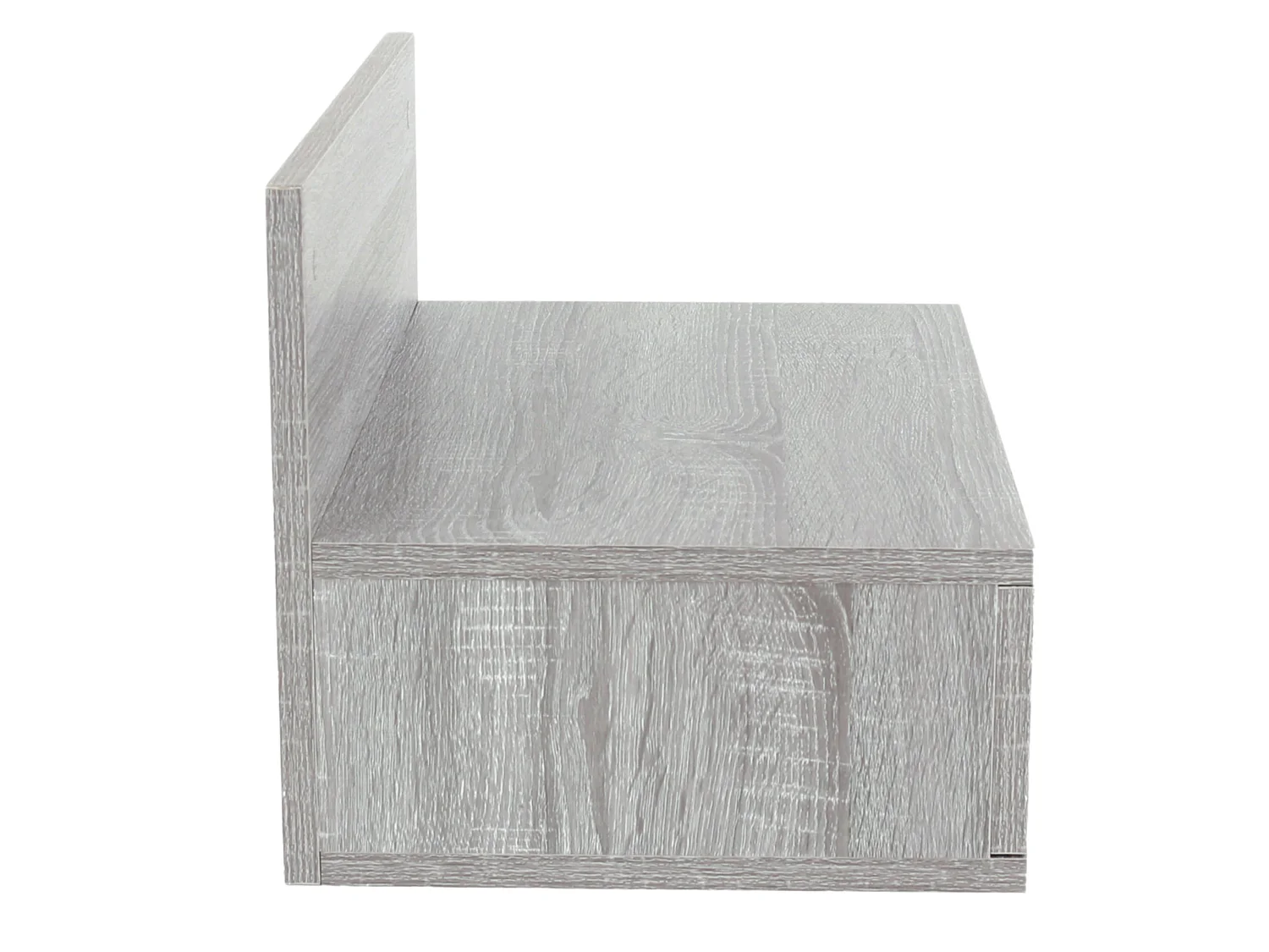Pair Of Kelly Grey Oak Effect Wall Hanging One Drawer Bedside Cabinets