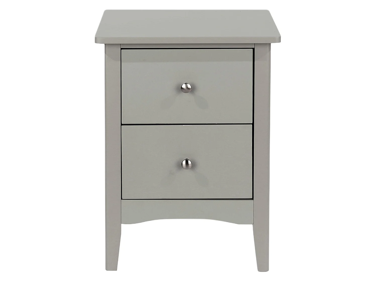 Como Tall 2-Drawer Grey Bedside Cabinet, Shaker Style