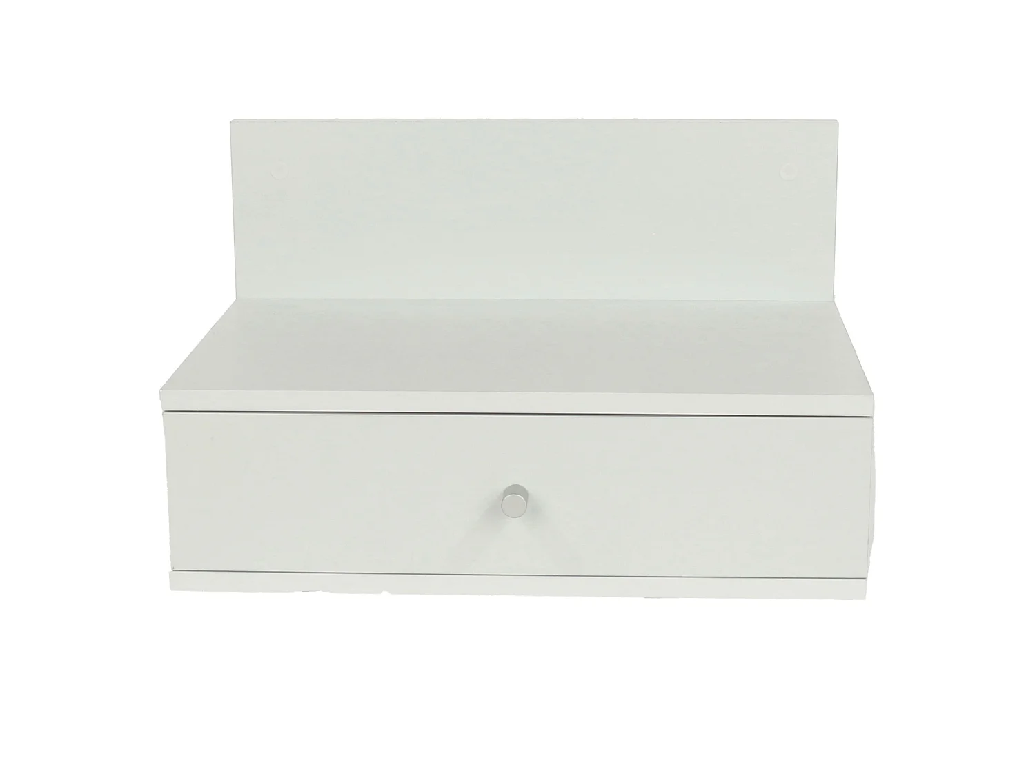 Pair Of Kelly White Wall Hanging One Drawer Bedside Cabinets