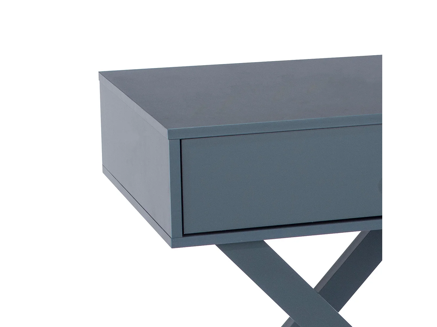 Pair of Options 1-Drawer Modern Bedside Cabinets, X-Leg Frame, Set of 2