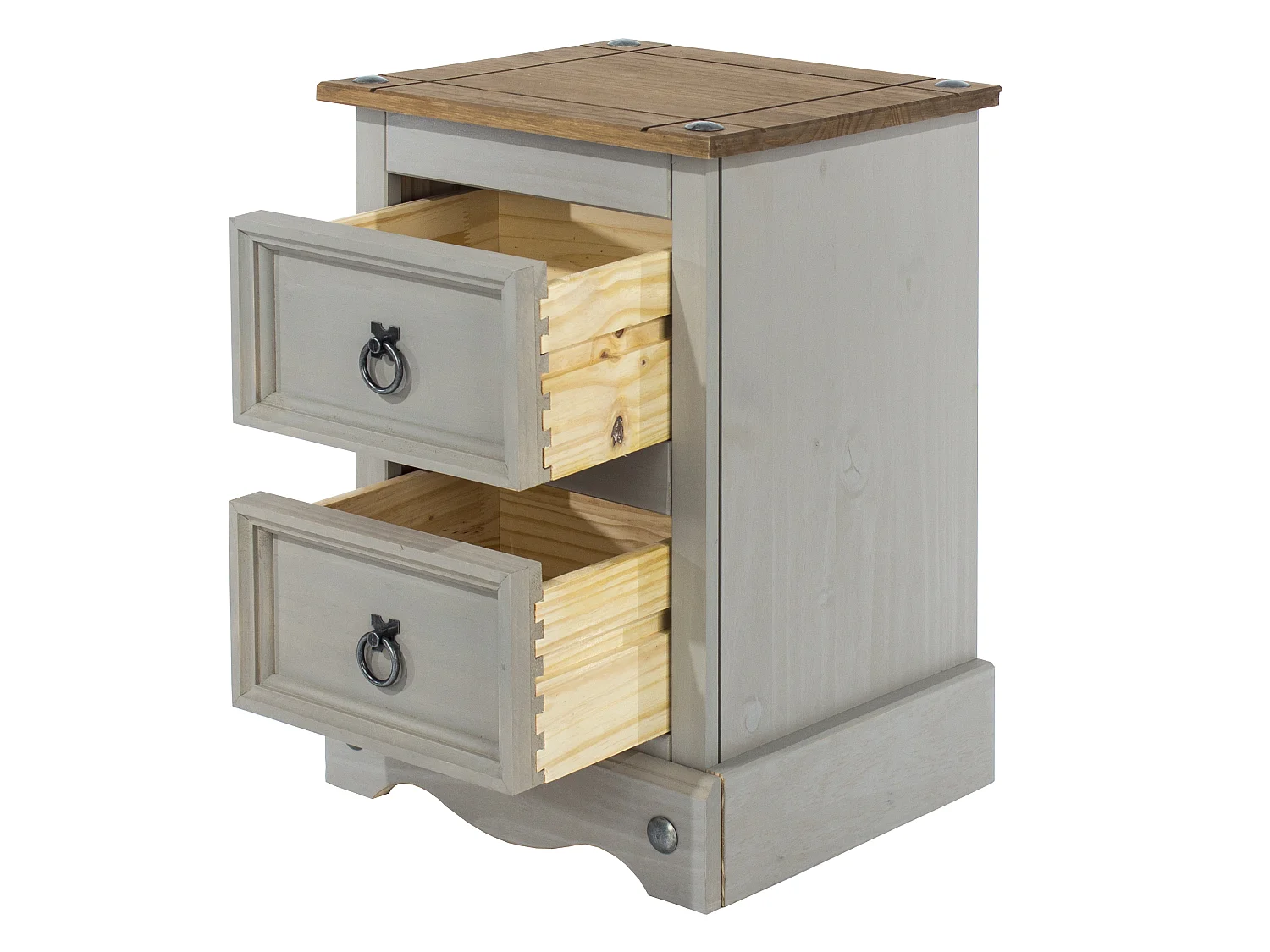 Set of 2 Corona Petite 2-Drawer Bedside Cabinets