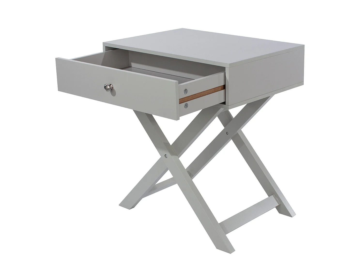Options 1-Drawer Modern Bedside Cabinet, X-Leg Frame