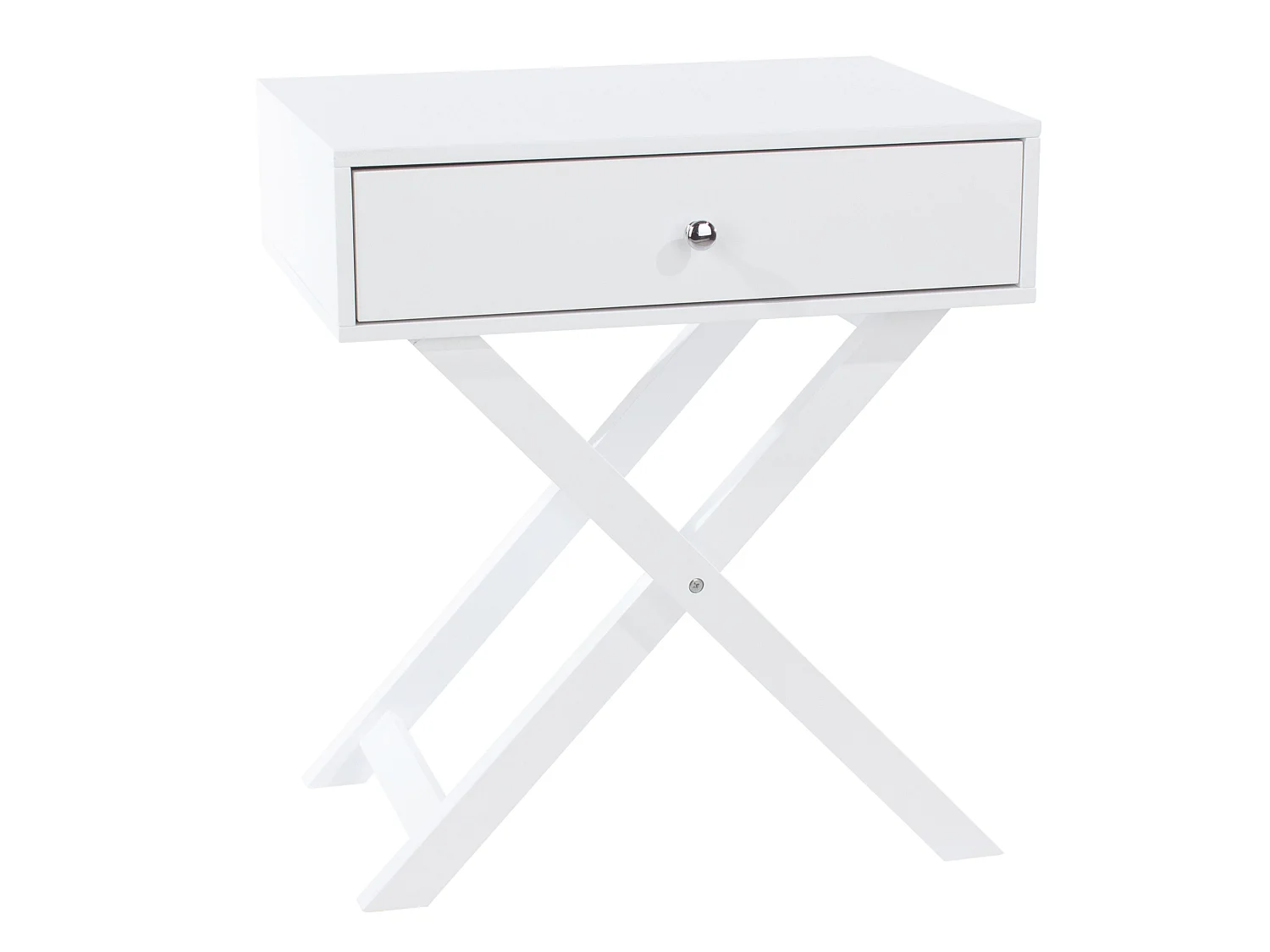 Options 1-Drawer Modern Bedside Cabinet, X-Leg Frame