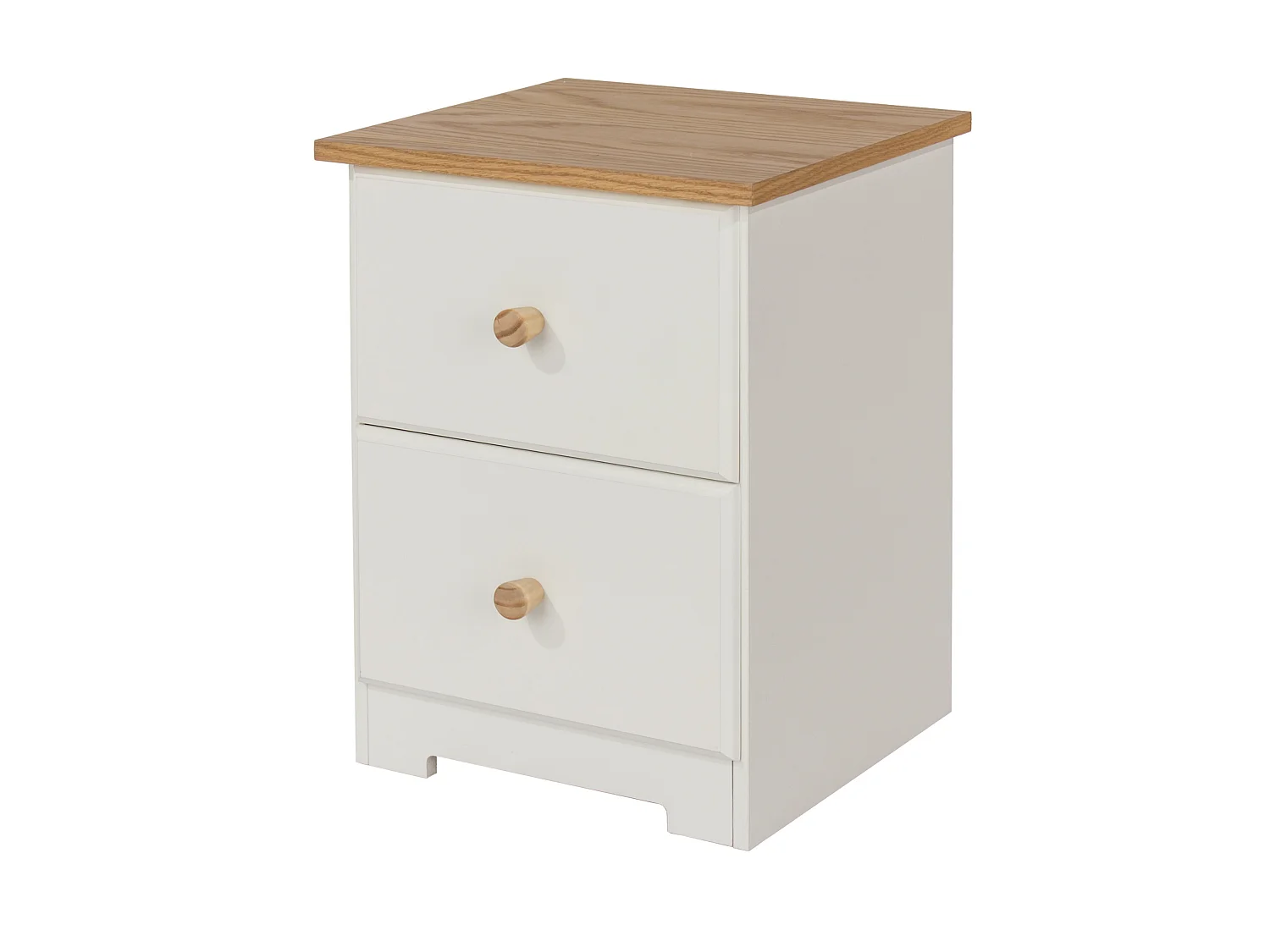 Colorado Country 2-Drawer Petite Bedside Cabinet, White Finish
