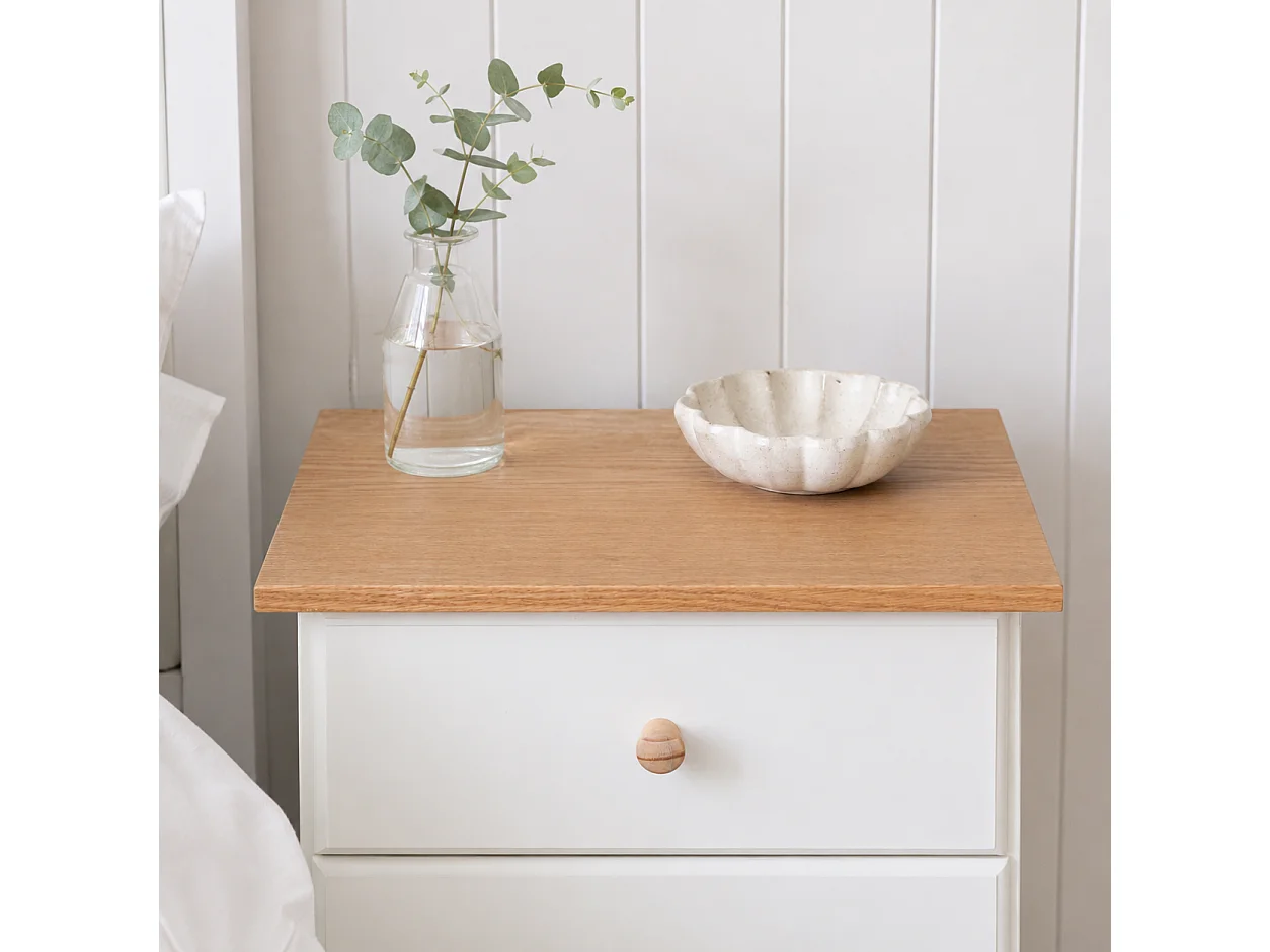 Colorado 3-Drawer Bedside Cabinet, White Finish