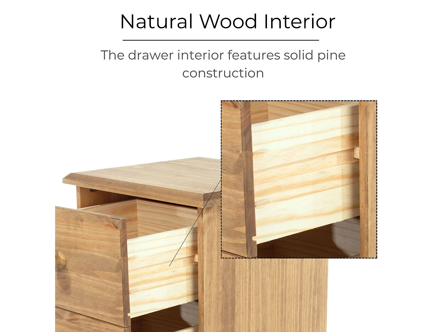 Cotswold Country 2-Drawer Bedside Cabinet, Rustic Antique Wax