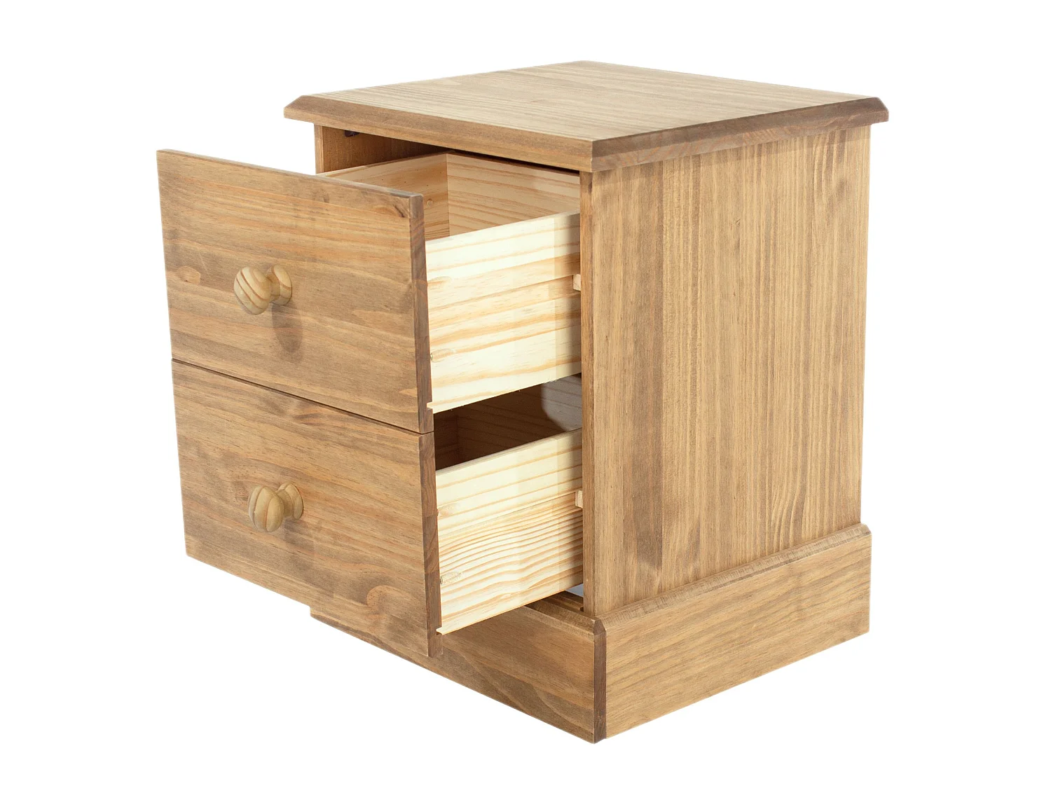 Cotswold Country 2-Drawer Bedside Cabinet, Rustic Antique Wax