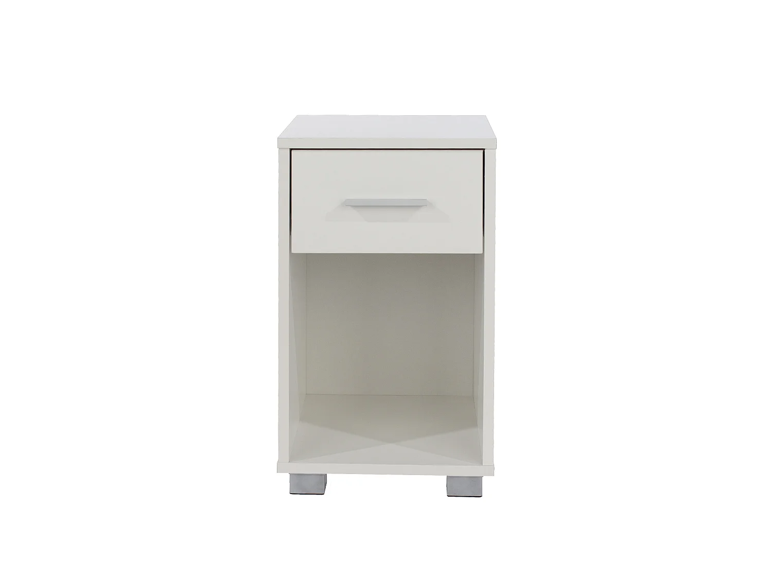 Lido White 1-Drawer Modern Bedside Cabinet