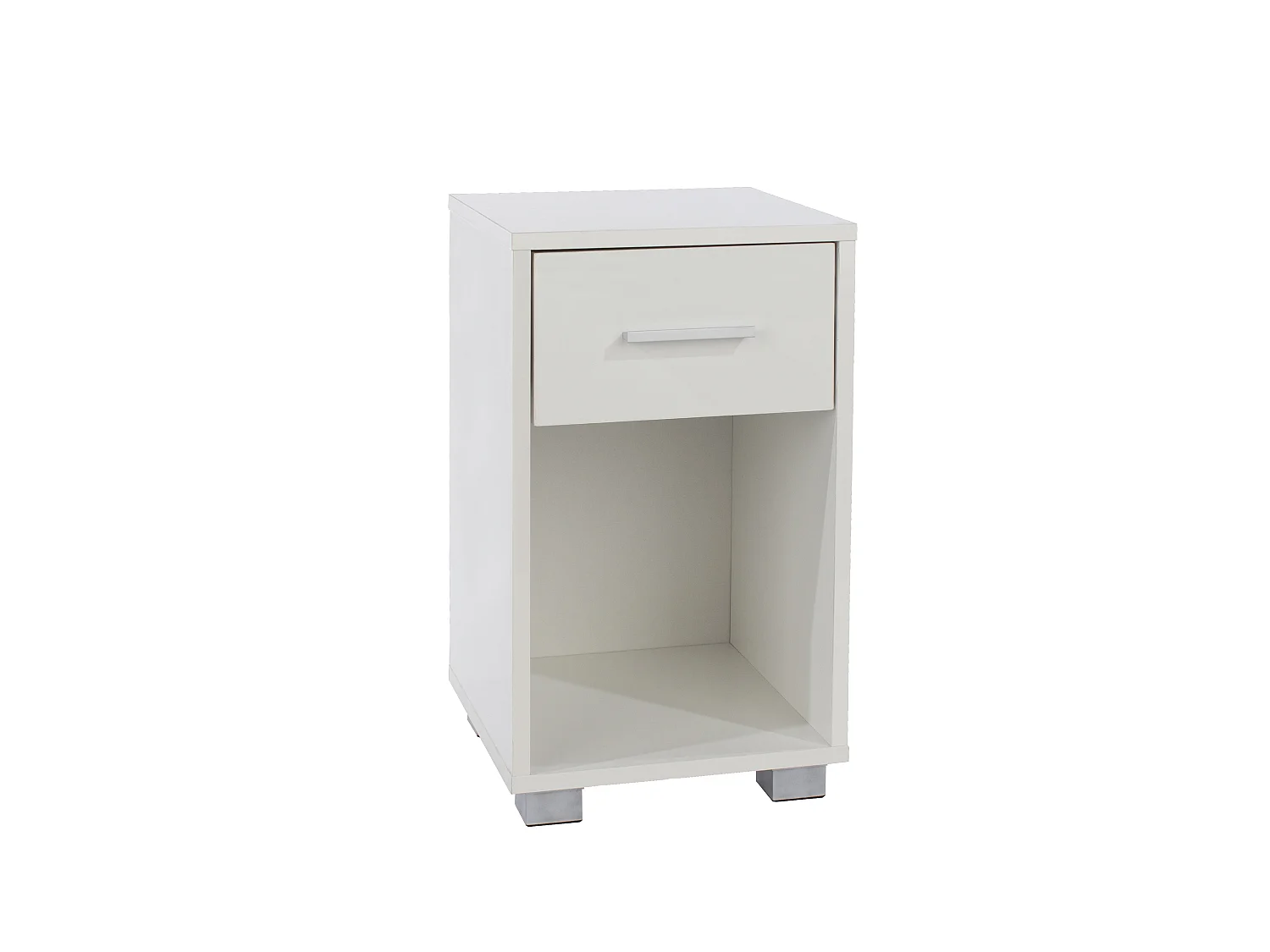 Lido White 1-Drawer Modern Bedside Cabinet