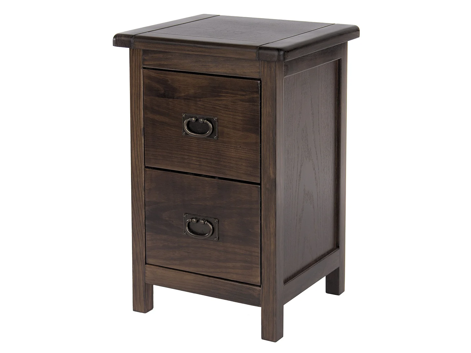 Boston Rustic 2-Drawer Petite Bedside Cabinet