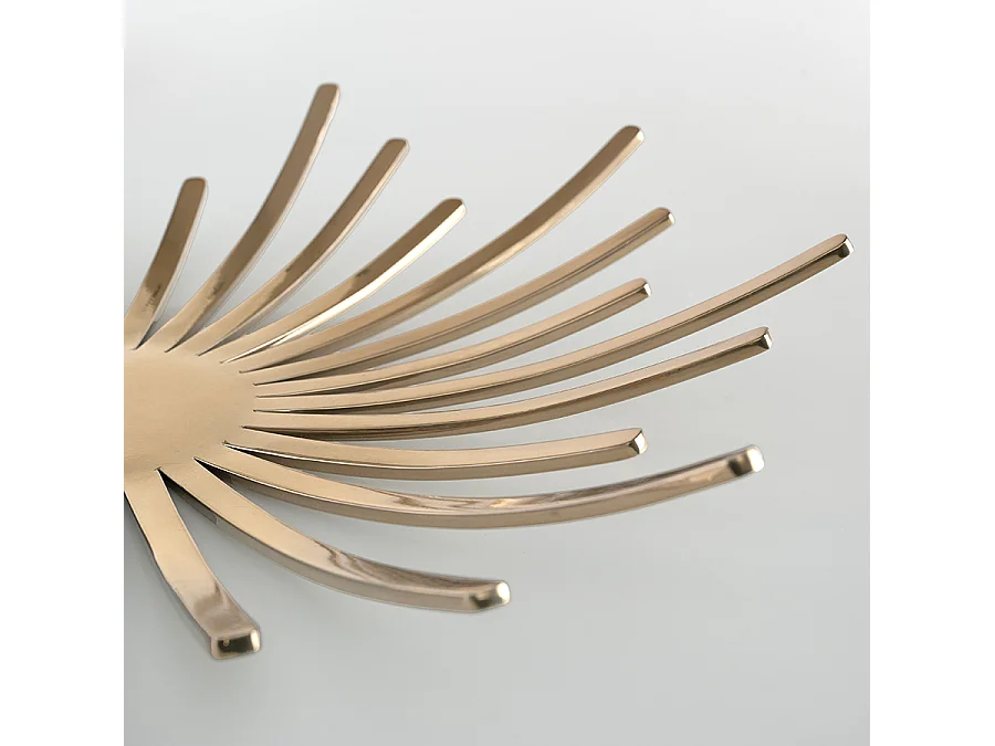 My Furniture Zia Brass Display Bowl - Geometric Sculptural Steel Design, 7 cm
