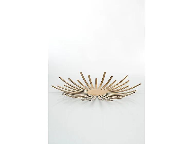 My Furniture Zia Brass Display Bowl - Geometric Sculptural Steel Design, 7 cm