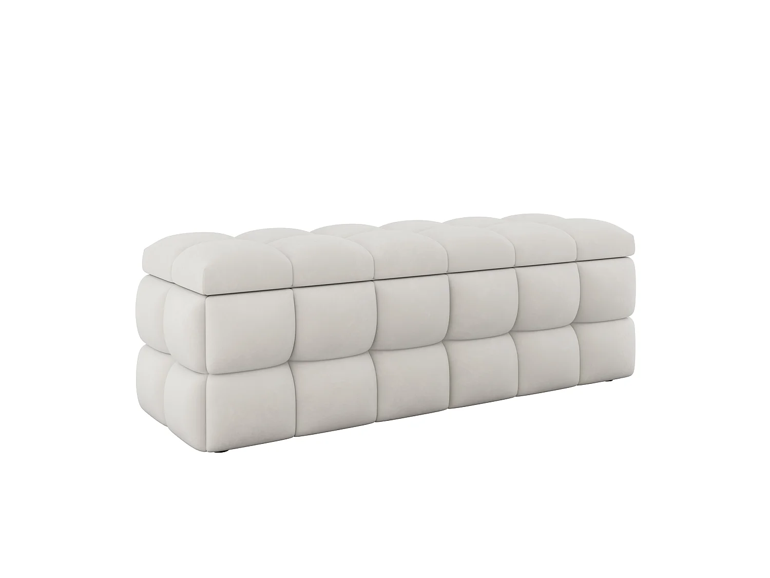 Banc de rangement 120 × 40 × 40 cm – Rembourré – Beige