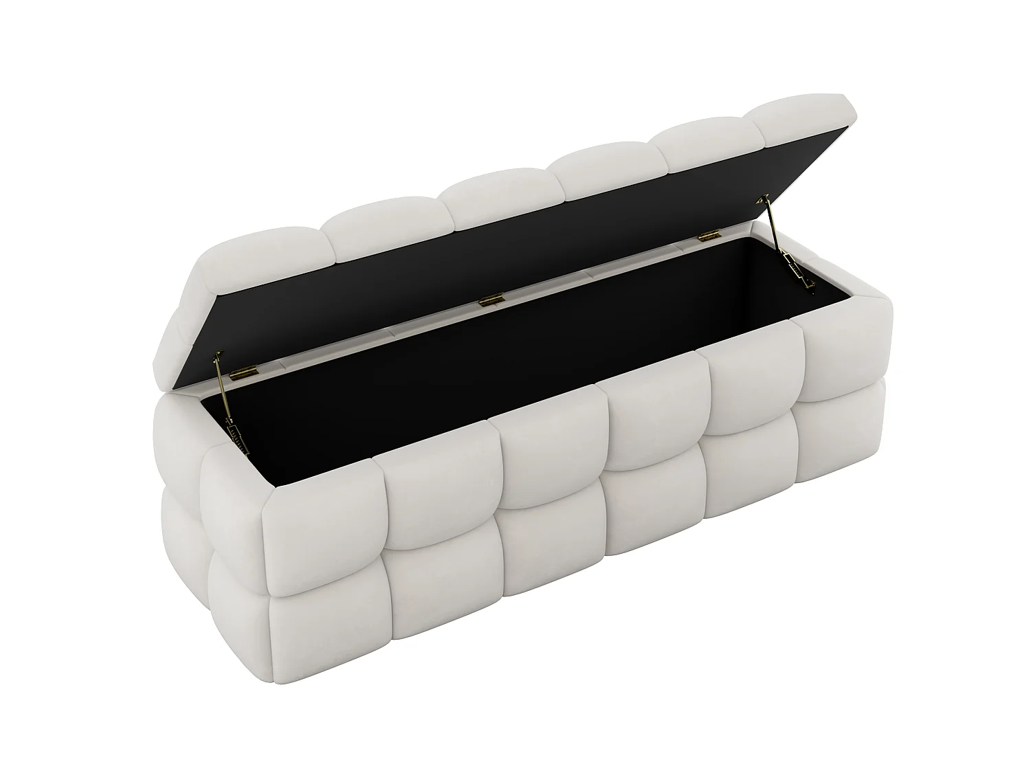 Banc de rangement 120 × 40 × 40 cm – Rembourré – Beige