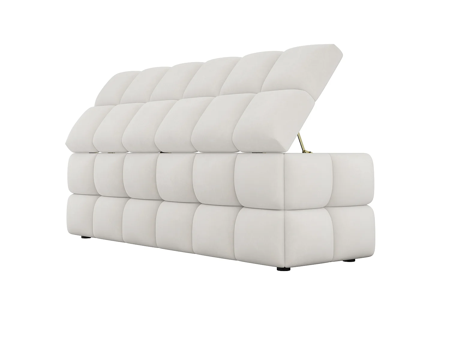 Banc de rangement 120 × 40 × 40 cm – Rembourré – Beige