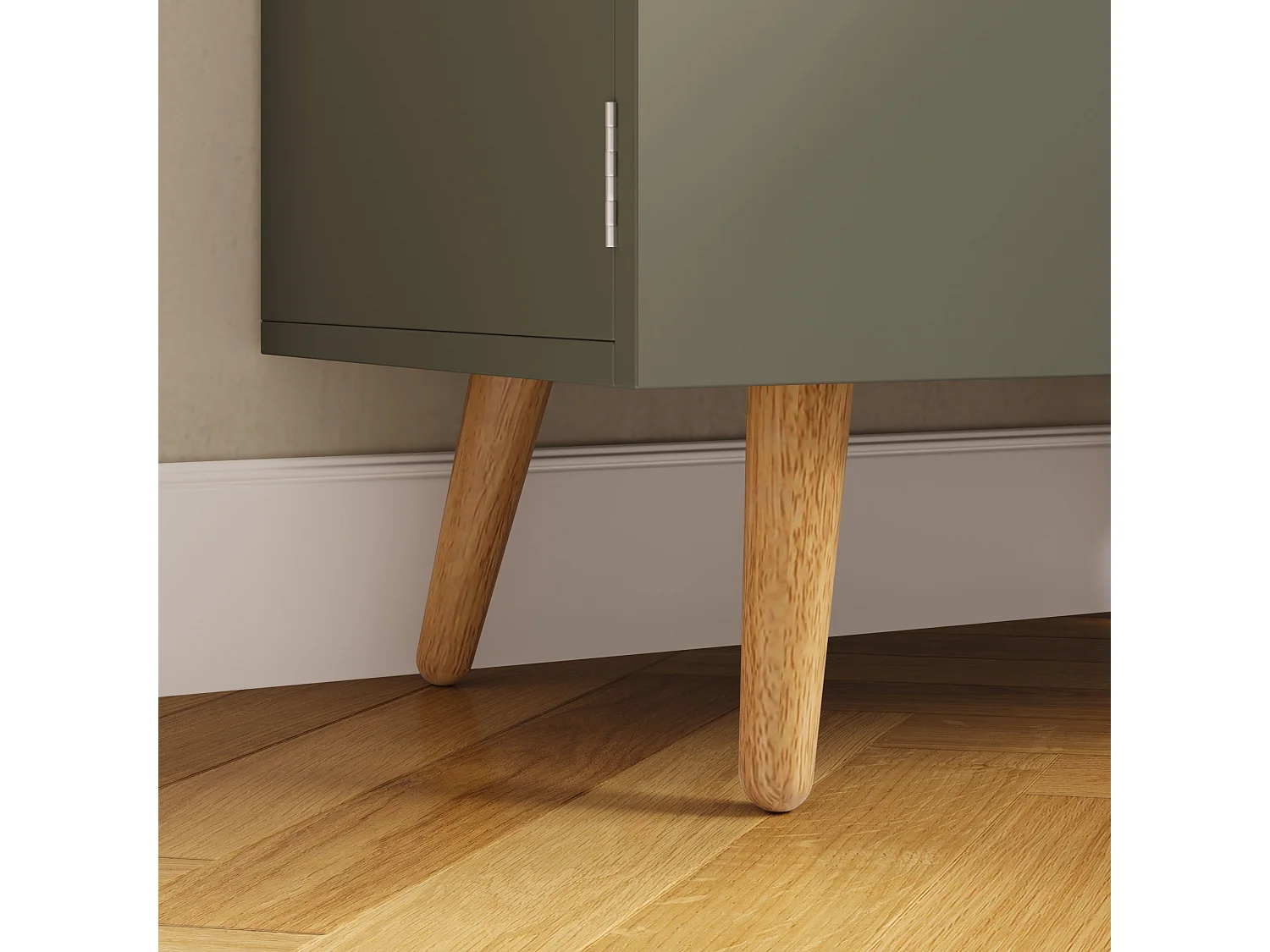 Küchenbuffet 60x35x120cm - mit 4 Türen - Türhalterung und verstellbare Innenregale - Grün
