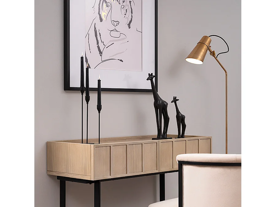 Pair of Nubian Giraffe Sculptures, Solid Aluminium with Bronze Finish