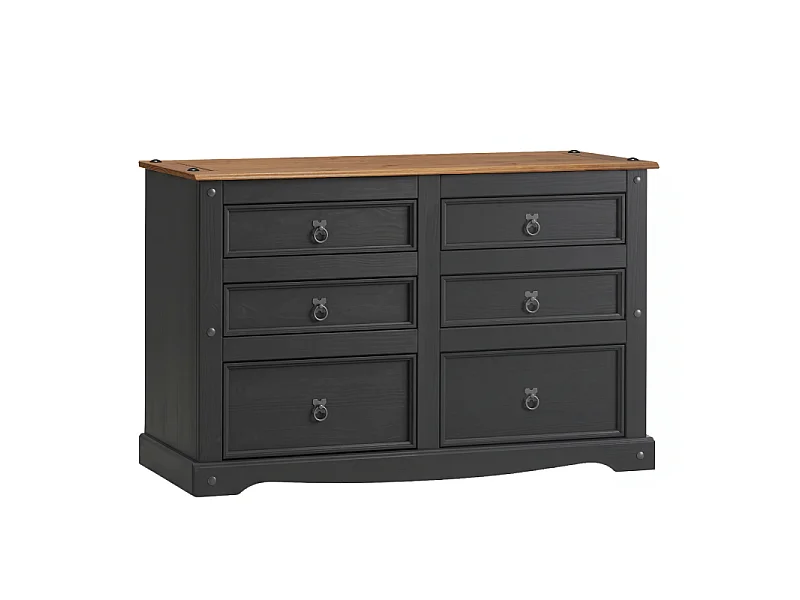 Corona Charcoal 3+3 Chest Of Drawers