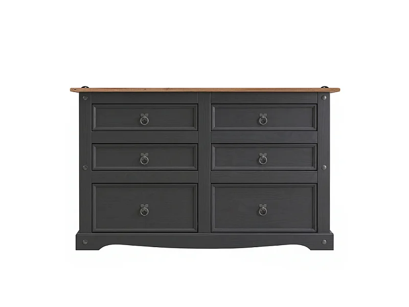 Corona Charcoal 3+3 Chest Of Drawers