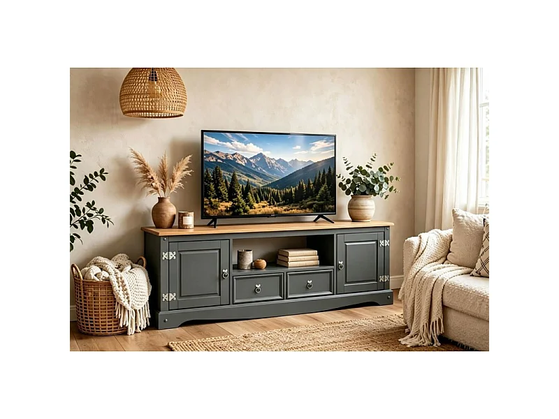 Corona Charcoal Large Widescreen TV Unit