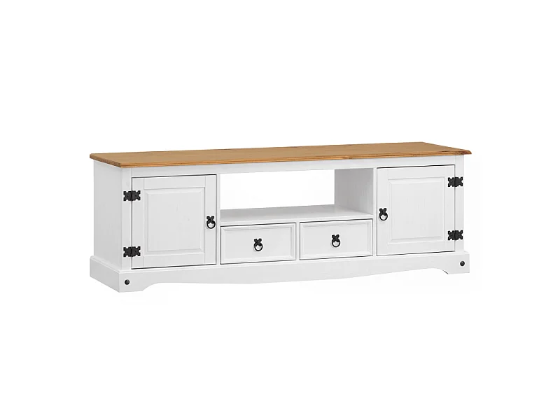 Corona White Wax Large Widescreen TV Unit