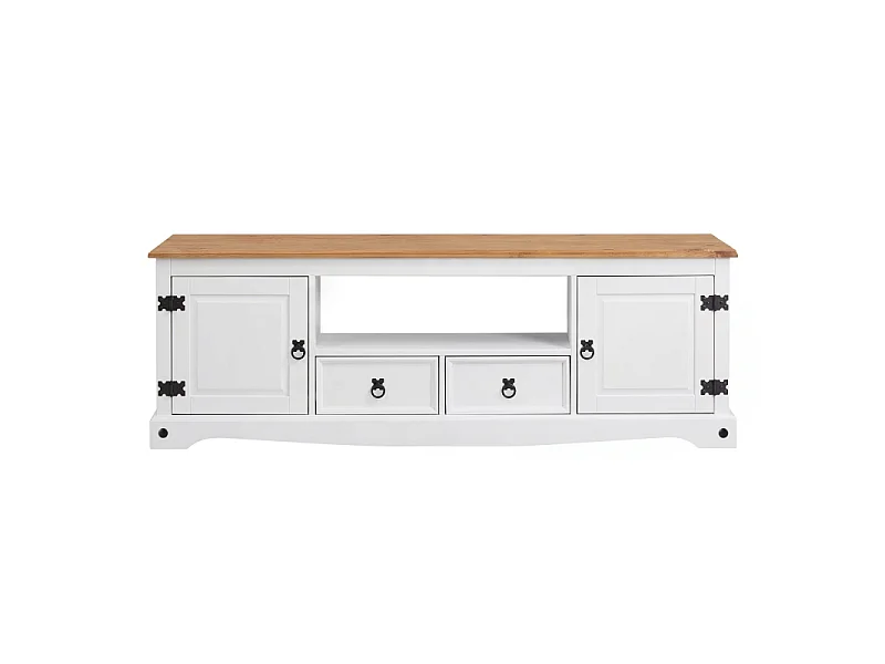 Corona White Wax Large Widescreen TV Unit