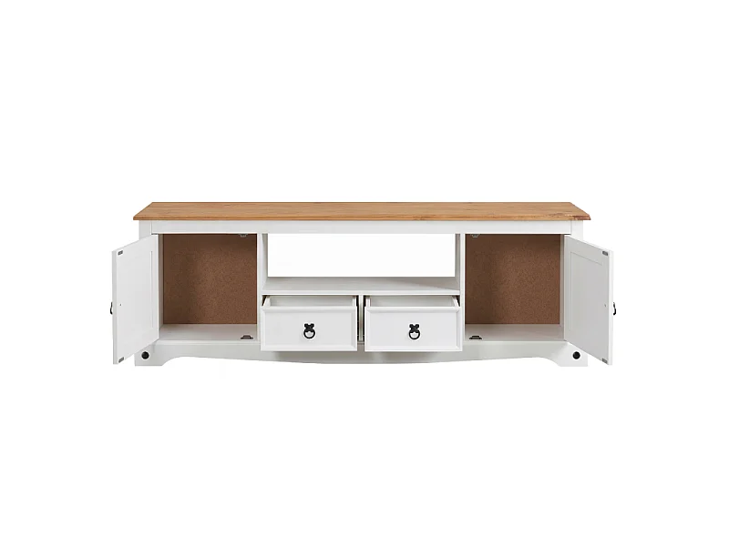 Corona White Wax Large Widescreen TV Unit