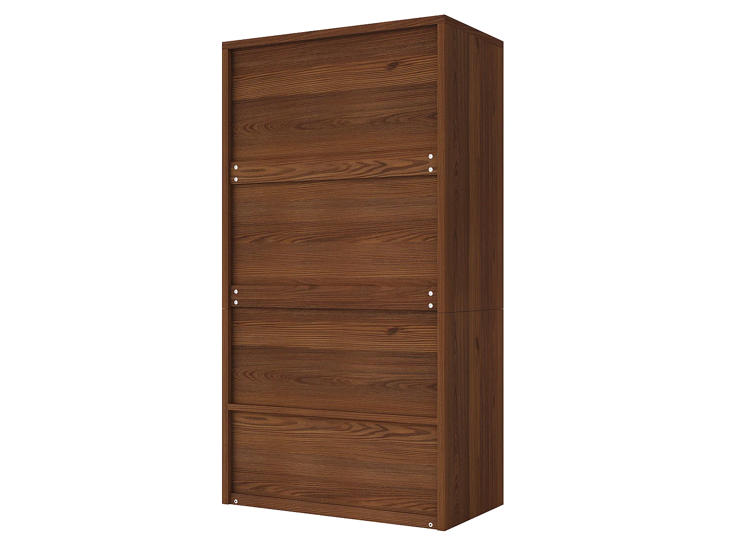 Szafa dwudrzwiowa 90 × 50 × 170 cm – z 2 szufladami – drzwi z rattanu – Brązowy