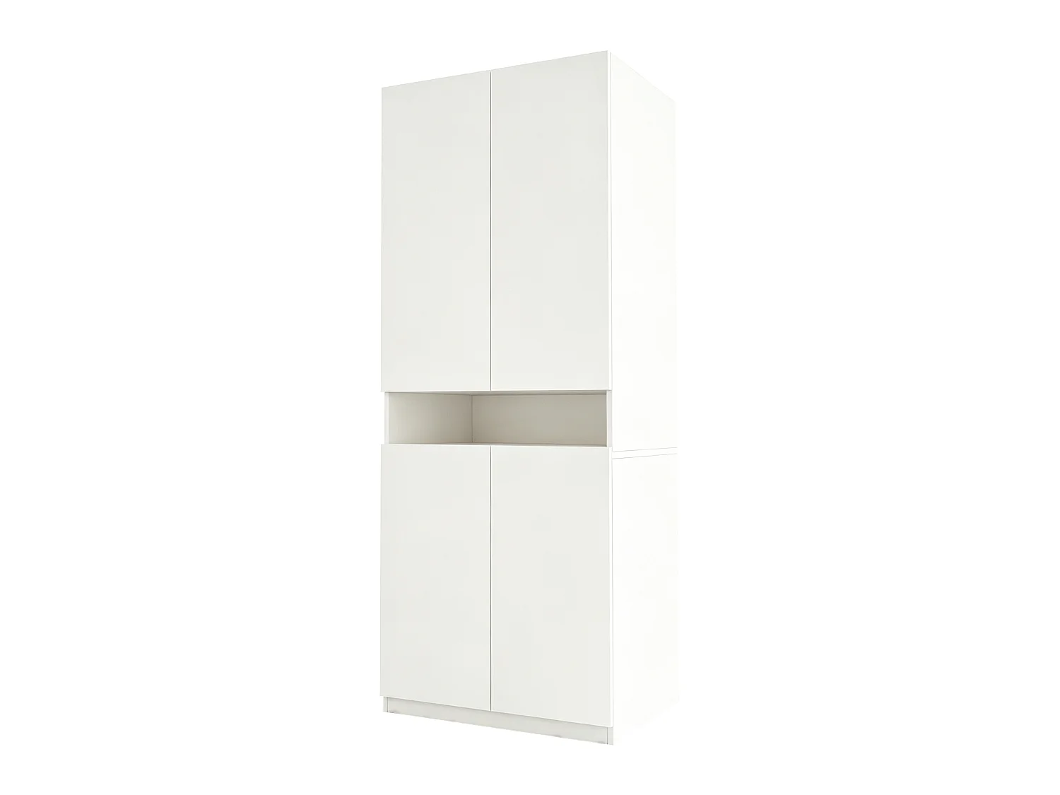 Wardrobe 70 × 55 × 180 cm - with illuminated compartment - with LED lighting - white