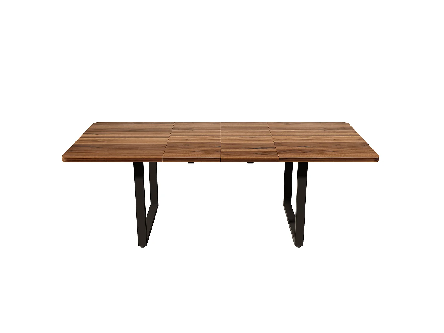 Table à manger extensible 140/180/220x80 cm - idéale pour 6 à 10 personnes - pieds en métal - Style moderne - Marron