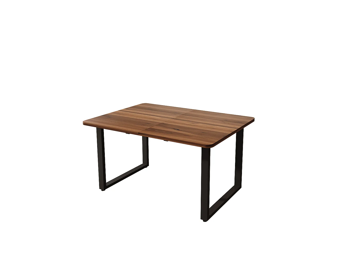 Table à manger extensible 140/180/220x80 cm - idéale pour 6 à 10 personnes - pieds en métal - Style moderne - Marron