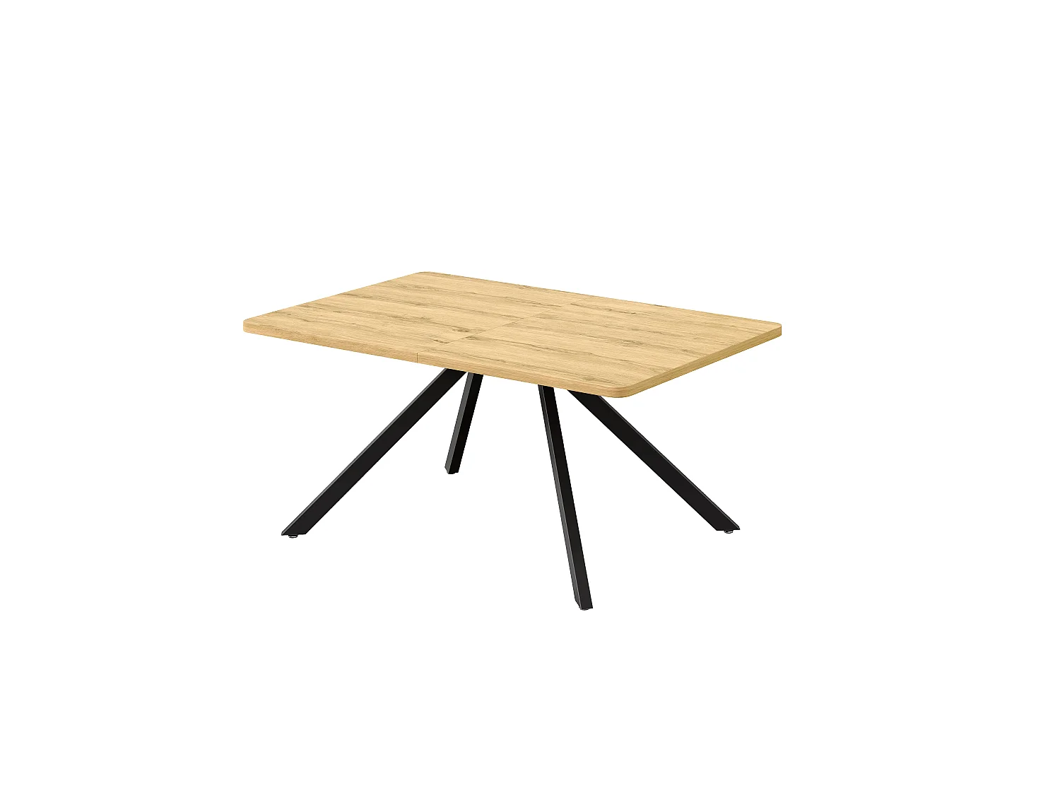 Table à manger extensible 160/200/240x90 cm - idéale pour 6 à 10 personnes - pieds en métal - style sobre - Naturel