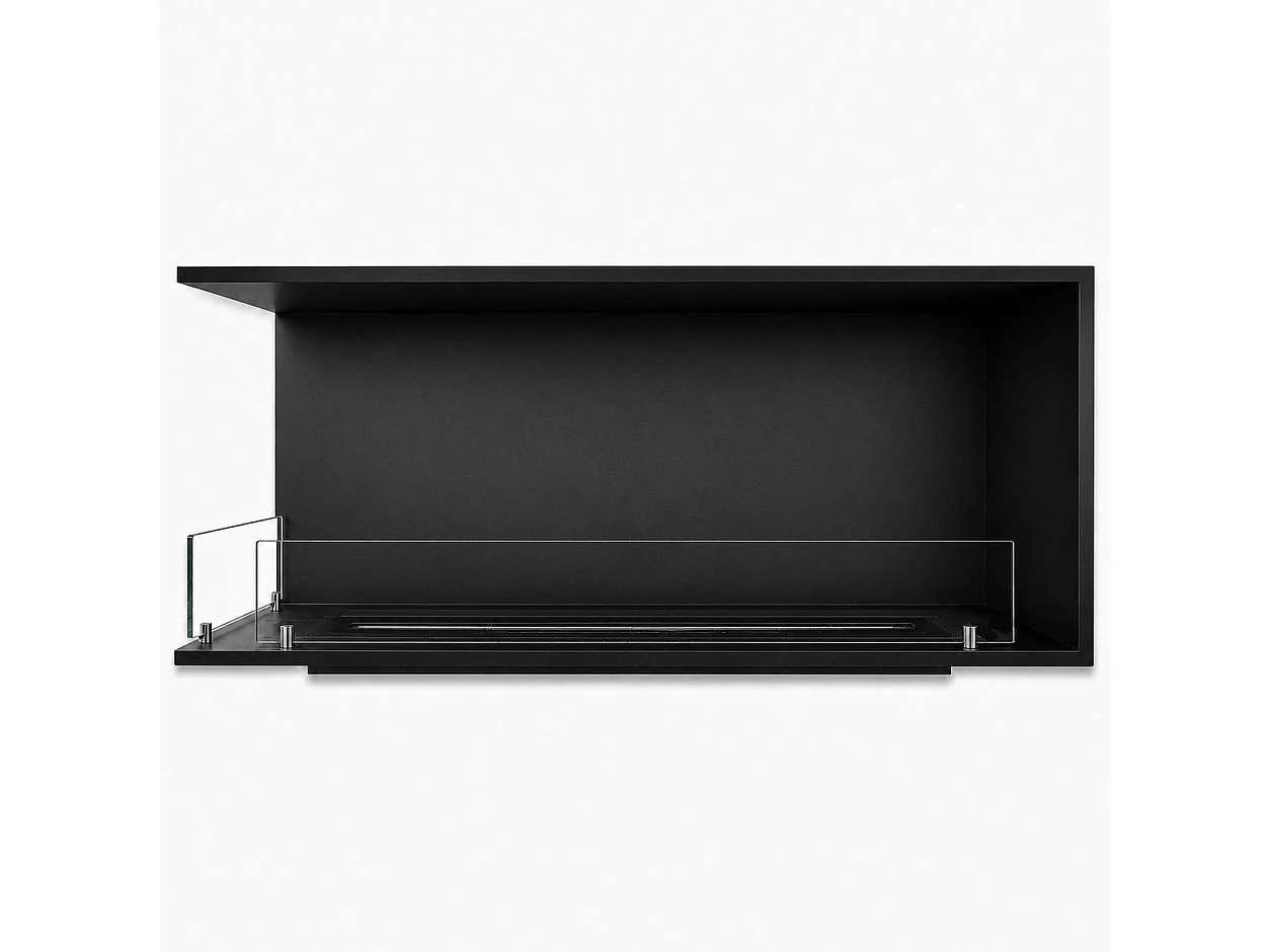 Indbygget hjørnepejs med bioethanolindsats, 120 x 50 cm, URANO120 SX TOPLINE