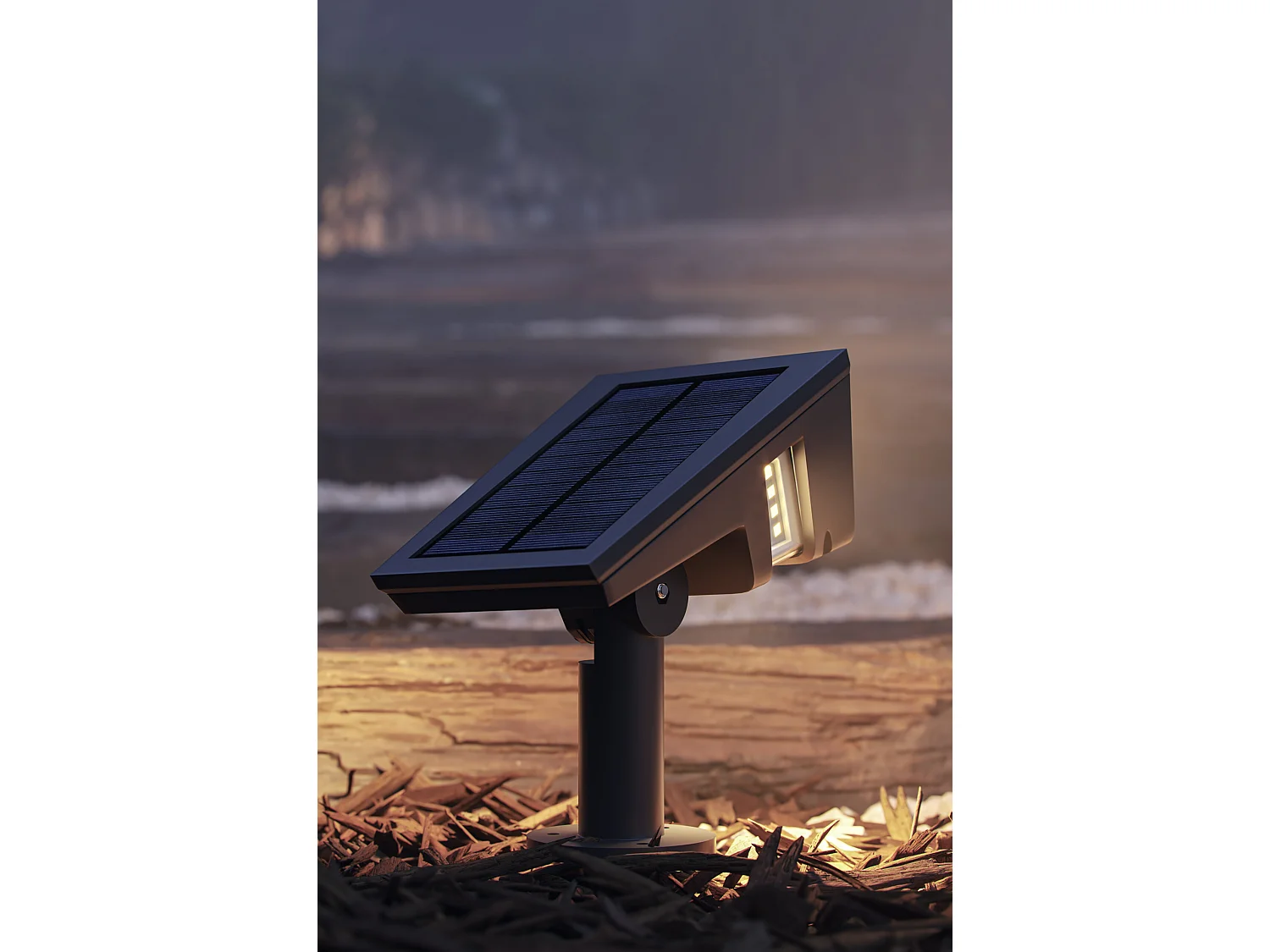 Luminária solar LED externa Gam 0,7 W com sensor crepuscular, emissão de luz dupla e tecnologia de comutação CCT - Beneito & Faure