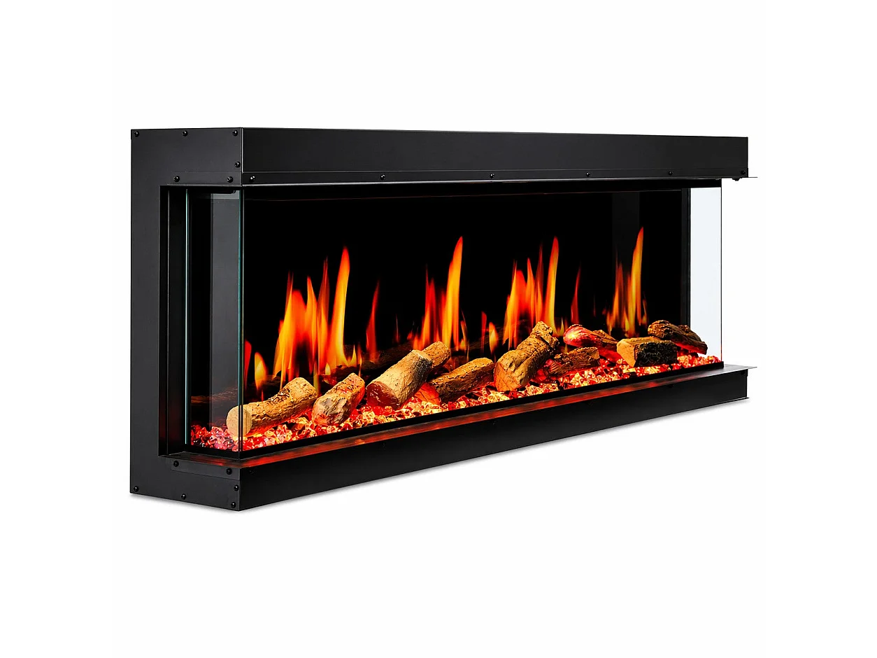 Lareira elétrica de parede FILADELFIA130, 130 W, LCD LED, controle por aplicativo.