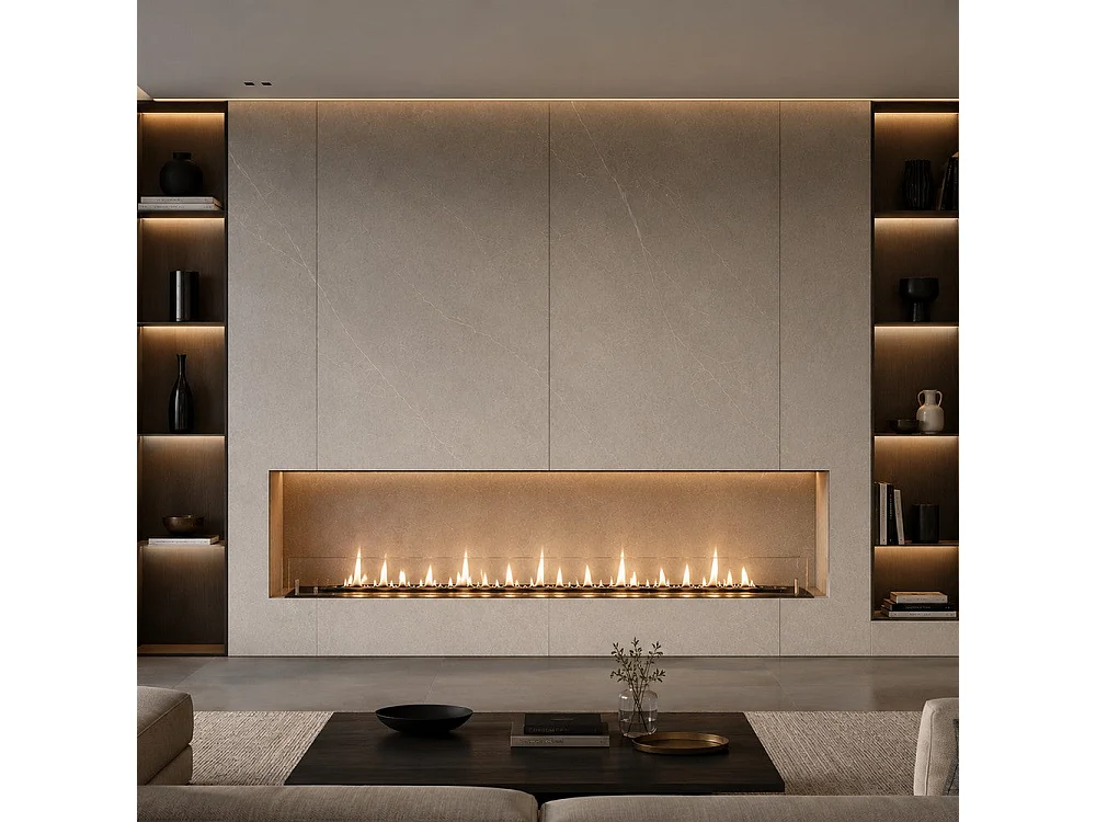 90 cm sort bioethanol indbygget brænder TOPLINE DF900VBLACK