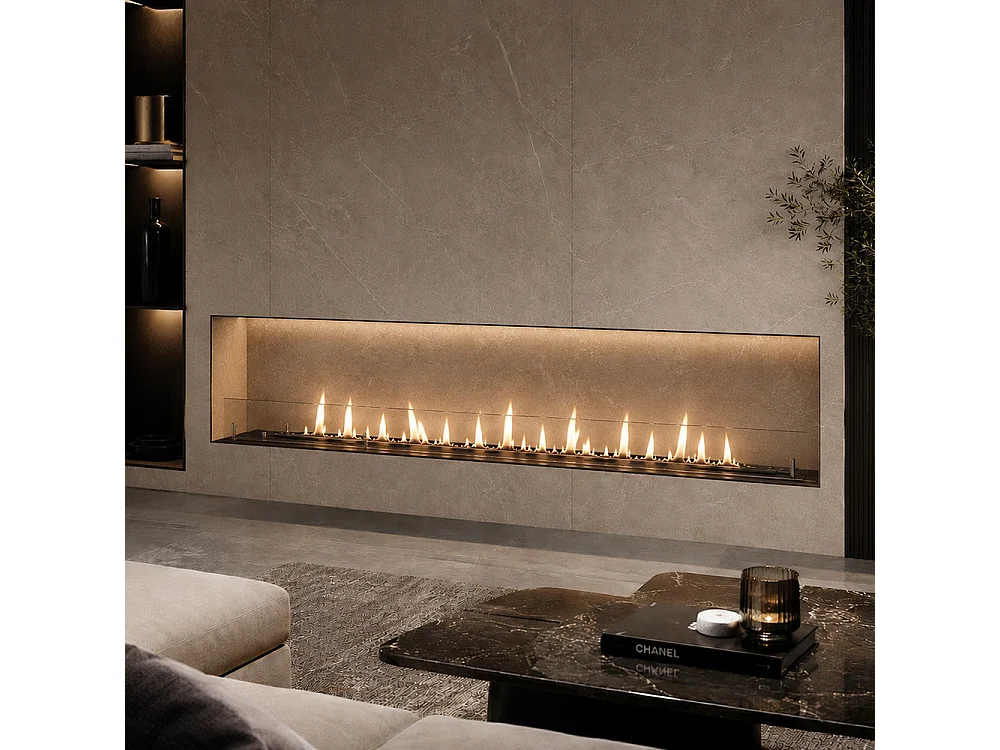 90 cm sort bioethanol indbygget brænder TOPLINE DF900VBLACK